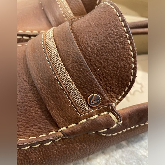 ECCO Men's Brown Genuine Leather Loafers Size 42 Like New Condition - Picture 3 of 9